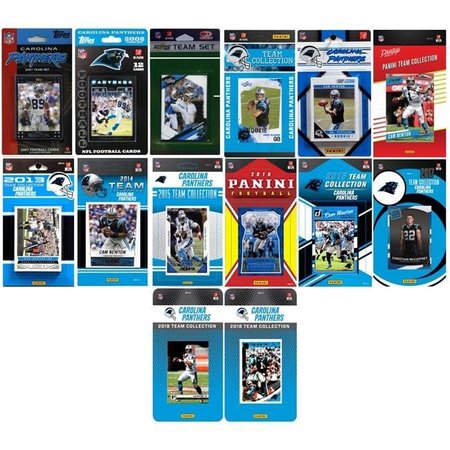 WILLIAMS & SON SAW & SUPPLY C&I Collectables PANTHERS1418TS NFL Carolina Panthers 14 Different Licensed Trading Card Team Sets PANTHERS1418TS